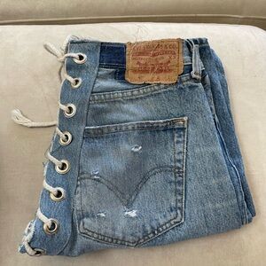Samaria Leah Custom Vintage Distressed Levis